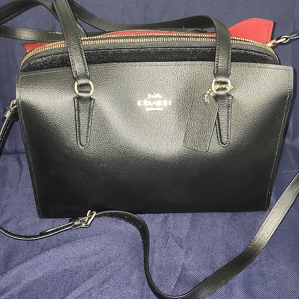 Coach Black Leather Women's Bag Tatum Carryall C4078 NWT - Picture 4 of 5